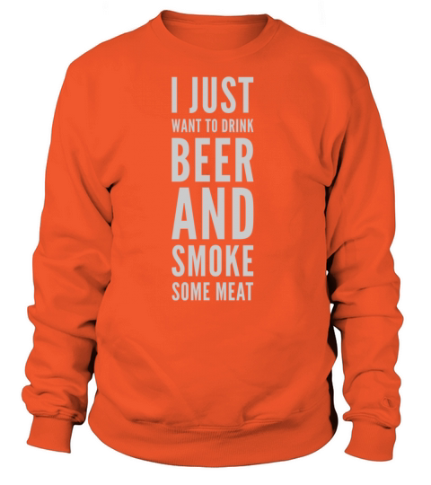 BBQ Smoking Pitmaster Gift Drink Beer Smoke Meat Women's Sweatshirt