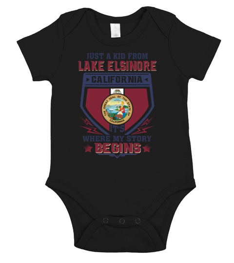 Lake Elsinore California Short Sleeve Baby One-Piece