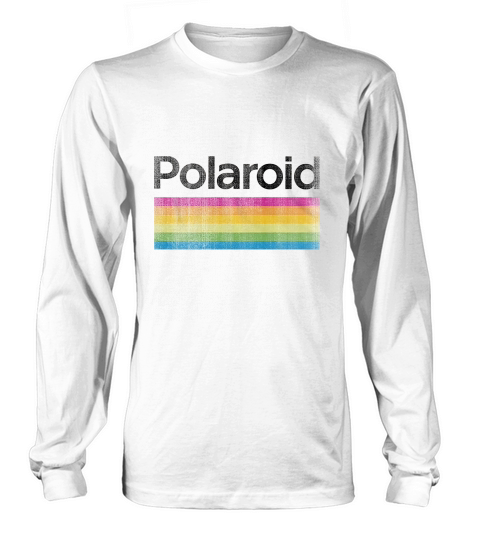 Classic Polaroid Logo Vintage Style Rainbow Long sleeved Unisex