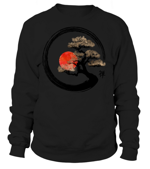 Enso Zen Circle and Bonsai Tree Women's Sweatshirt
