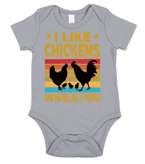 I Like Chickens And Maybe Like 3 People Short Sleeve Baby One-Piece