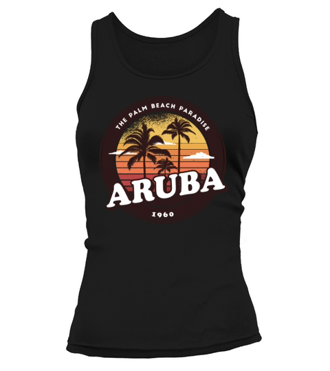 Aruba Vintage Beach Design Women's Tank Top
