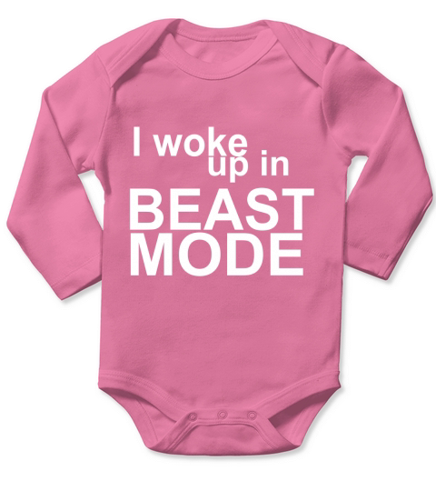 shirt I woke up in BEAST MODE-Big Sean-Bounce Back Long Sleeve Baby One-Piece