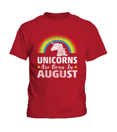 Unicorns Are Born In August Kids T-Shirt