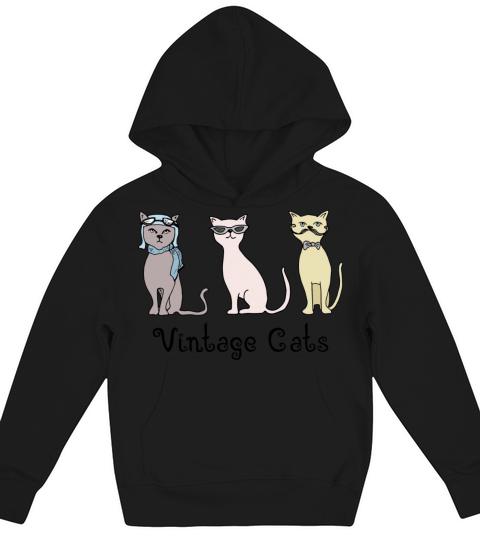 Vintage Cats Kids Hoodie