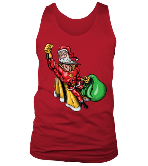 Merry Christmas Super Santa Claus Men's Tank Top