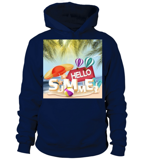 Hello Summer Beach Sea Water Men's Hoodie