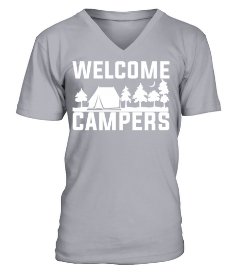 Camping Welcome Campers Men's V-Neck T-shirt