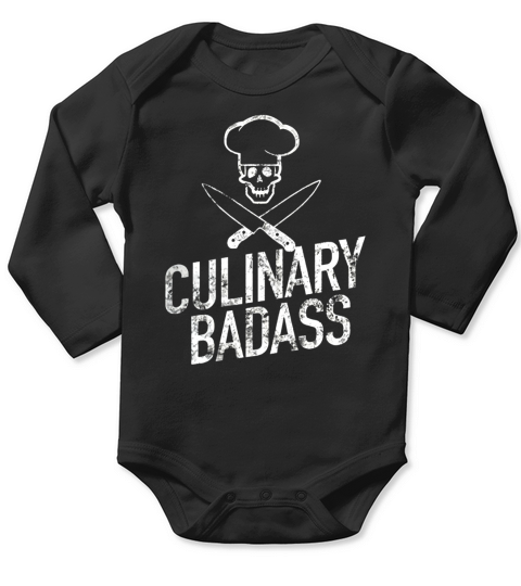Culinary Badass Funny Cook T-shirt Long Sleeve Baby One-Piece