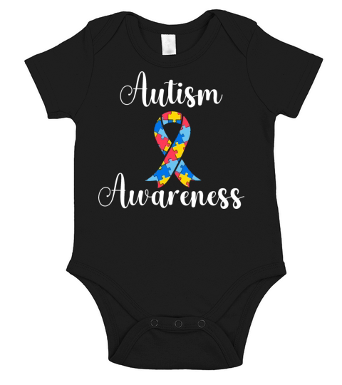 autism awareness Ribbon puzzle Short Sleeve Baby One-Piece