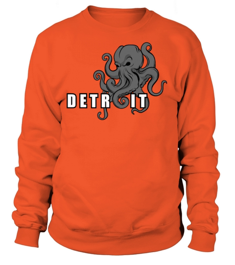 Detroit Michigan Octopus Kraken Downtown Women's Sweatshirt