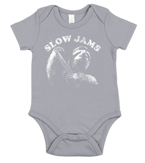 Sloth Playing Guitar Slow Jams shirt hoodie tank top Short Sleeve Baby One-Piece