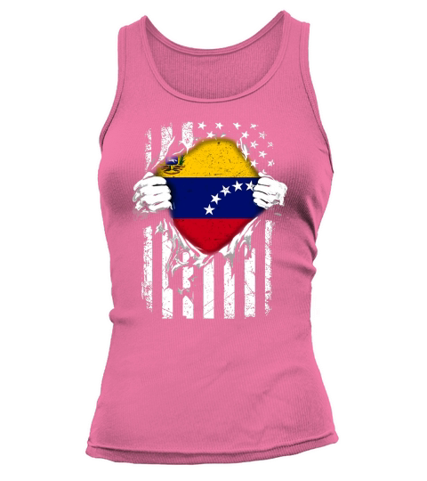 Super Venezuela Hearts American Flag Venezuelan TShirt Tank top Woman