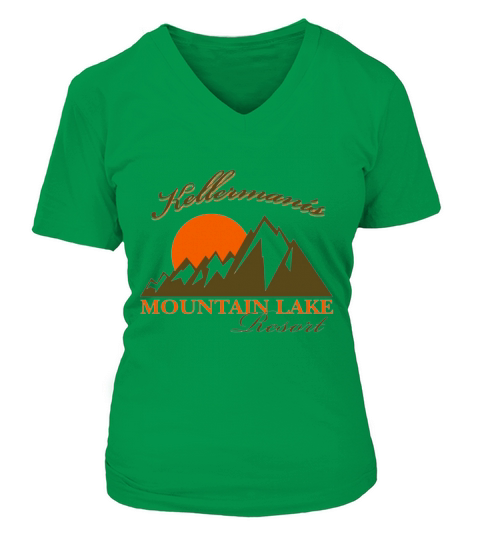 Kellermans Mountain Lake Resort V-neck T-Shirt Woman