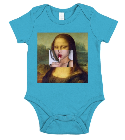 Mona Lisa chupa chups Short Sleeve Baby One-Piece