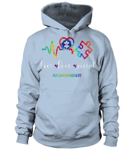 Live Love Accept Autism Awareness christmas presen Women's Hoodie