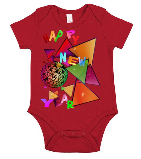 Exploding New Years Ball Short Sleeve Baby One-Piece