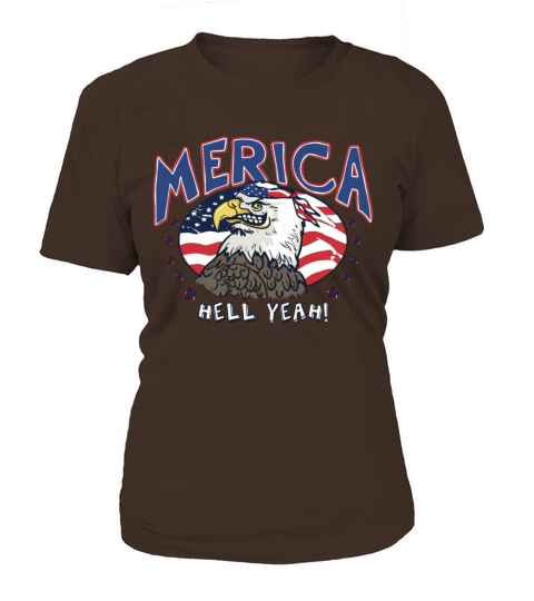 Merica Hell Yeah Patriotic Bald Eagle Women's T-Shirt