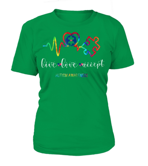 Live Love Accept Autism Awareness christmas presen Women's T-Shirt