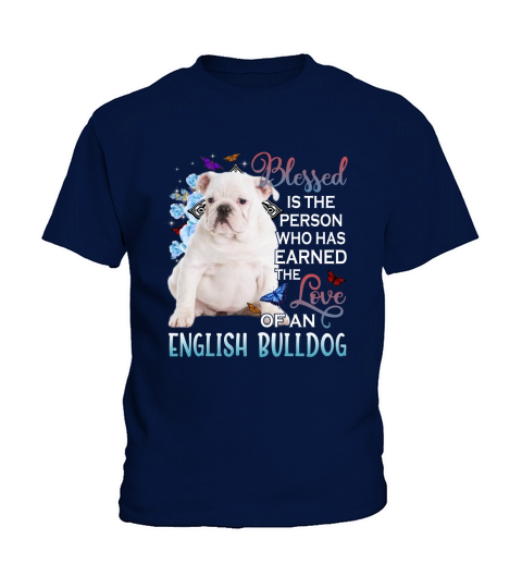 Blessed White English Bulldog Kids T-Shirt
