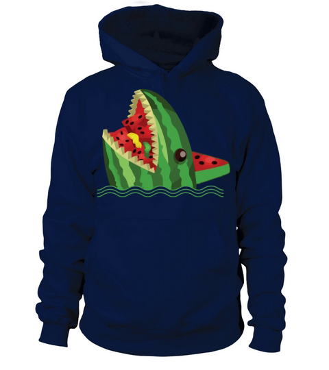 Kawaii Watermelon Shark Fin Family Summer Vacation Women's Hoodie