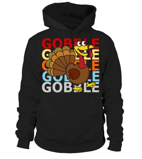 Retro Vintage Style Thanksgiving Turkey Gobbler Men's Hoodie
