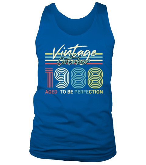 Born 1988 October Vintage Gift Idea Men's Tank Top