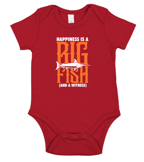 Happiness Is A Big Fish (And A Witness) Short Sleeve Baby One-Piece