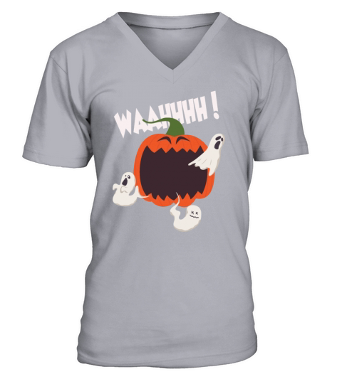 Halloween Pumpkin Ghosts Men's V-Neck T-shirt