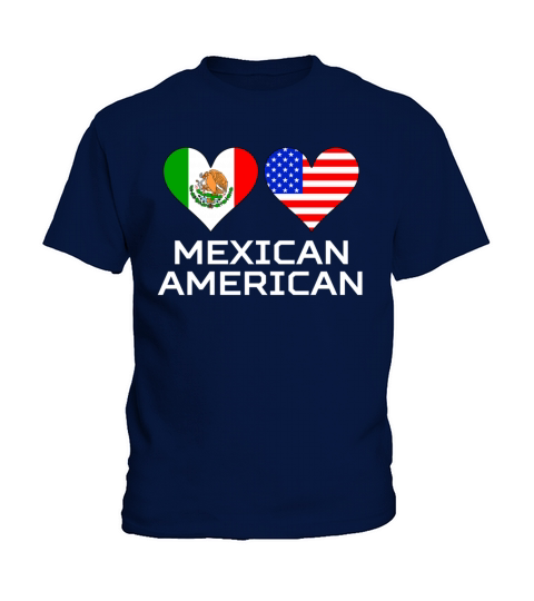 Mexican American Hearts Kids T-Shirt