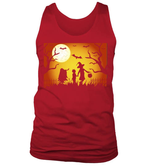 Happy Halloween Witch Daughter And Ghost Men's Tank Top