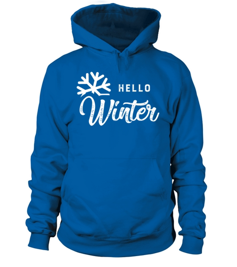 Simple Hello Winter With Snowflake Women's Hoodie