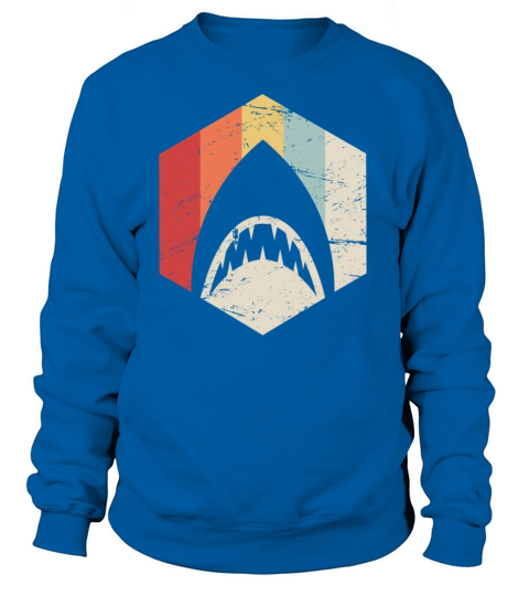 Retro 70s Great White Shark Icon Women's Sweatshirt