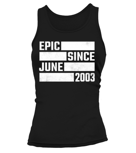 18th Birthday June Gift Vintage 2003 18 Years Women's Tank Top