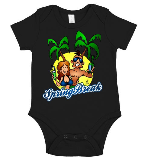 Spring break Short Sleeve Baby One-Piece