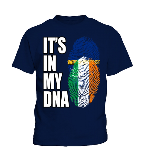 Irish And Nauruan Mix DNA Flag Heritage Kids T-Shirt