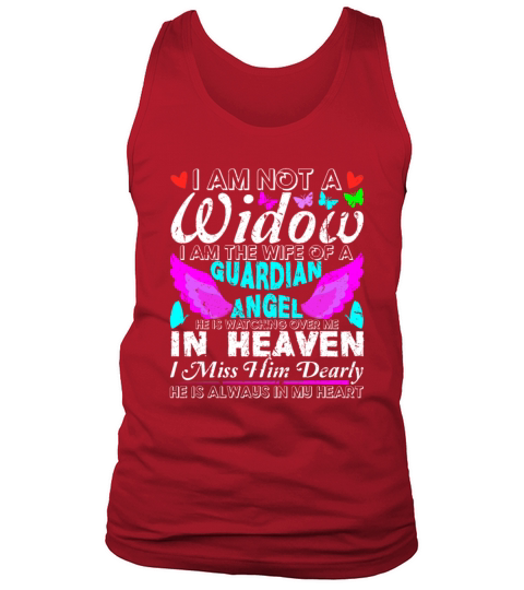 Widow Wife of A Guardian Angel In Heaven Grieving Men's Tank Top