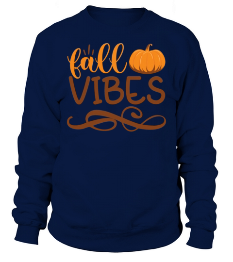 Fall vibes quote with decoration and pumpkin Men's Sweatshirt