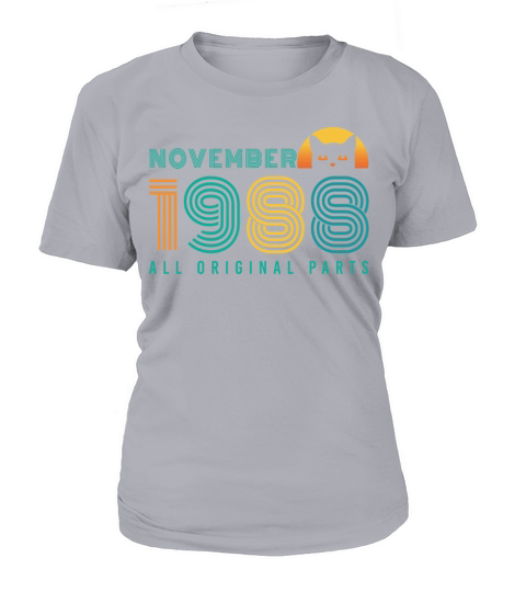 Born In November 1988 Cat Vintage Women's T-Shirt