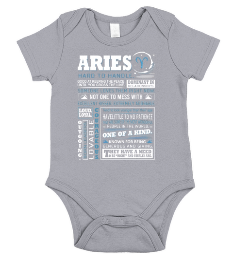 Aries Zodiac Birthday Short Sleeve Baby One-Piece