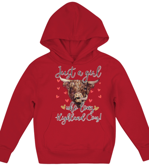 Just a Girl Who Loves Highland Cows Kids Hoodie