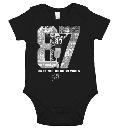 Rob Gronkowskis Thank You For The Memories Short Sleeve Baby One-Piece