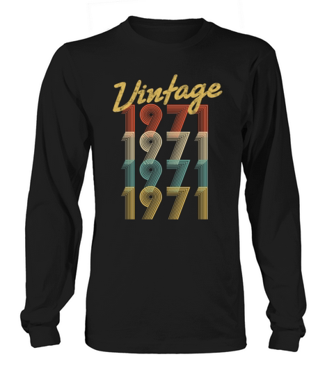 vintage retro since 1971 birthday gift Women's Long Sleeve