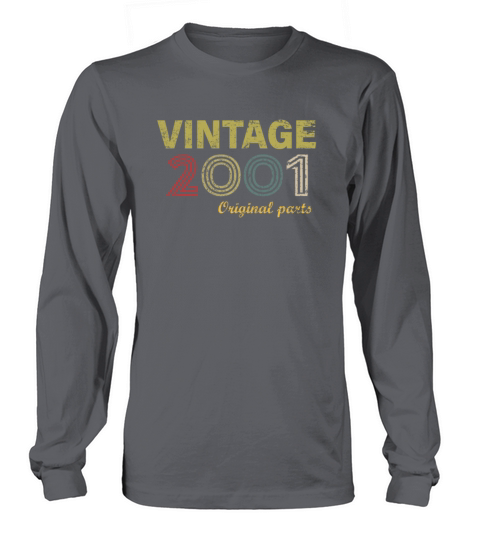 Vintage 2001 Original Parts 20th Birthday Gift Women's Long Sleeve