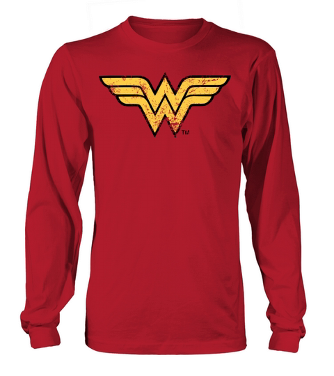 Justice League Wonder Woman Logo Vintage Women's Long Sleeve