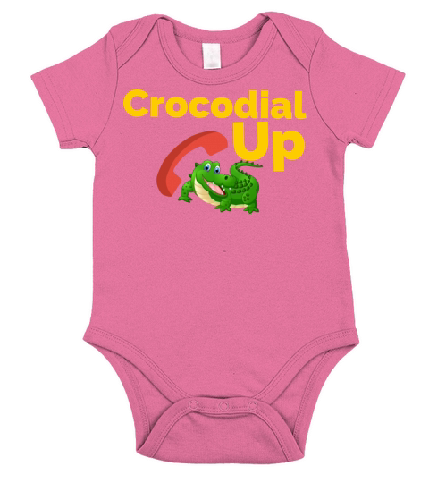 Crocodile funny meme crocodial up Short Sleeve Baby One-Piece