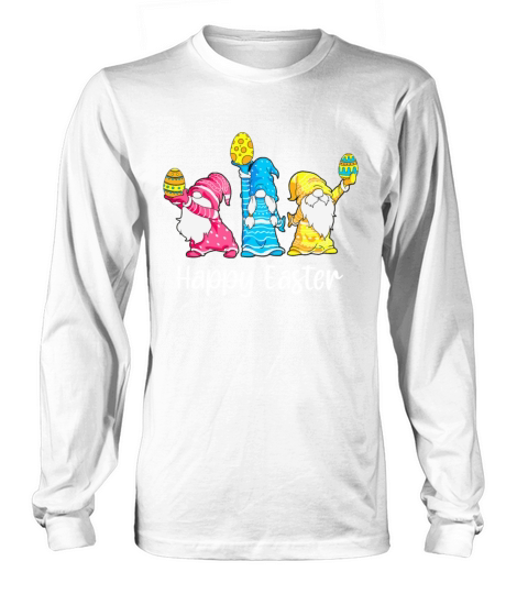 Women Kids Men Happy Easter Bunny Gnomes Long sleeved Unisex
