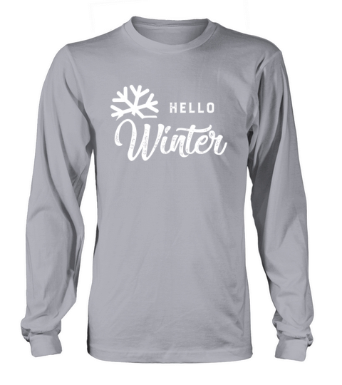 Simple Hello Winter With Snowflake Women's Long Sleeve