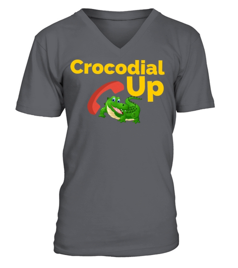 Crocodile funny meme crocodial up Men's V-Neck T-shirt