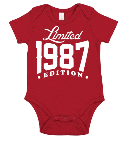 Born In 1987 Limited Edition Short Sleeve Baby One-Piece